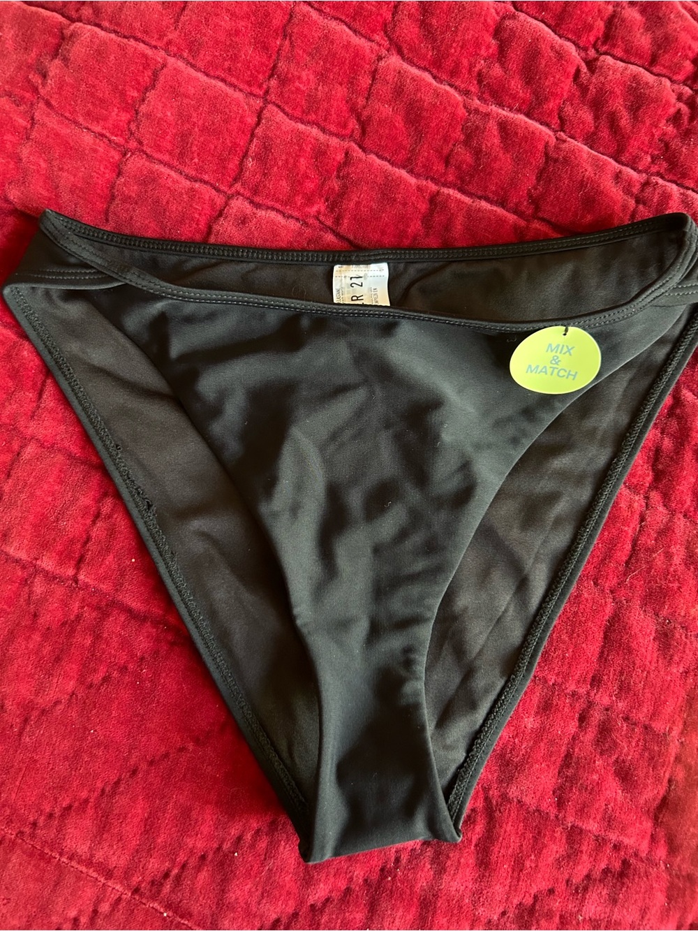H&M-Women's Black Bikini Bottom - Classic High-Leg Swim Brief
